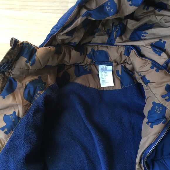 Baby puffer jacket w/ removable hood EUC like new - Picture 3 of 4